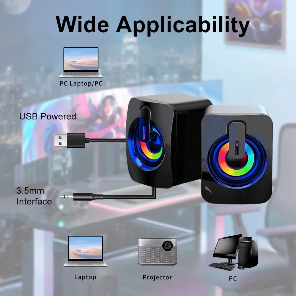 Computer Speaker – Wireless, Portable, Atmosphere Lighting
